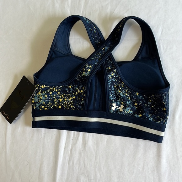 Under Armour Project Rock Printed CROSSBACK Sports Bra in Academy - Picture 9 of 14